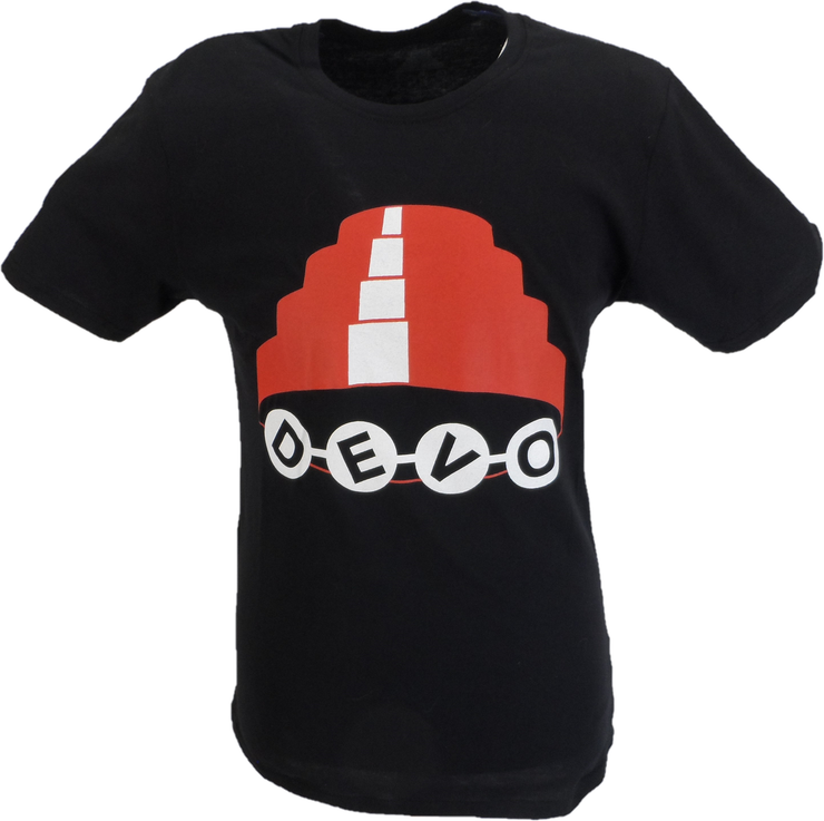 Mens Black Official DEVO Plantpot T Shirt