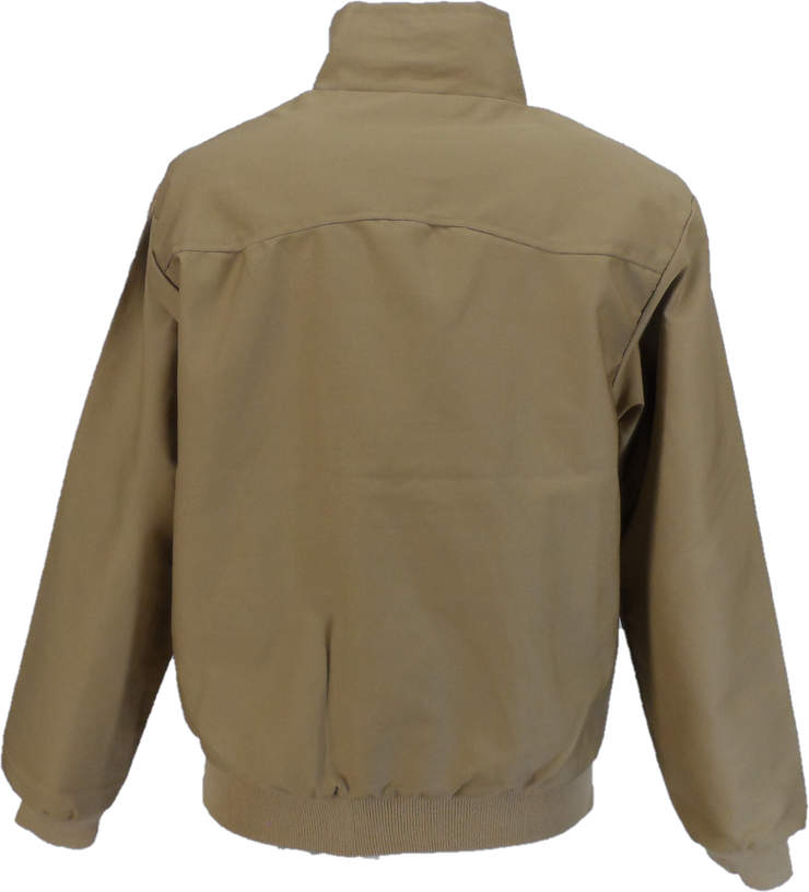 Ikon Original Mens Camel Beige Retro Mod Classic Harrington Jacket