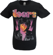 Mens Black Official The Doors Jim Beam T Shirt