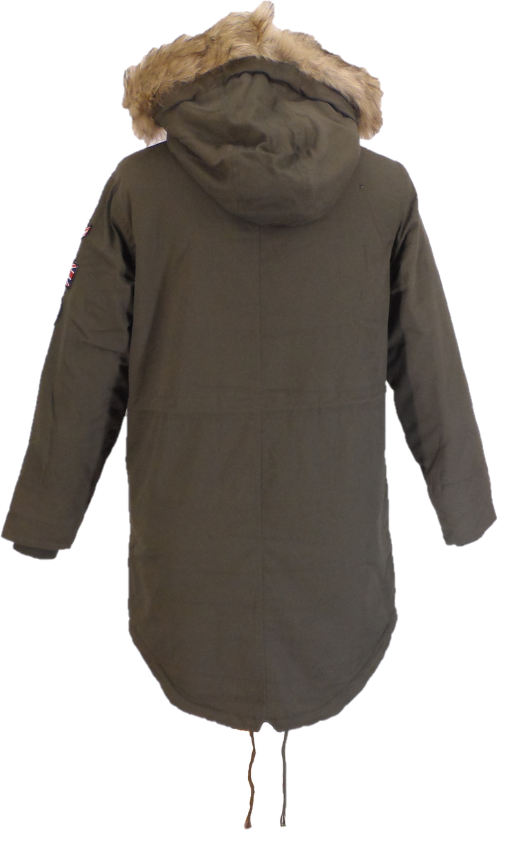 Mens fishtail parka with fur hood best sale