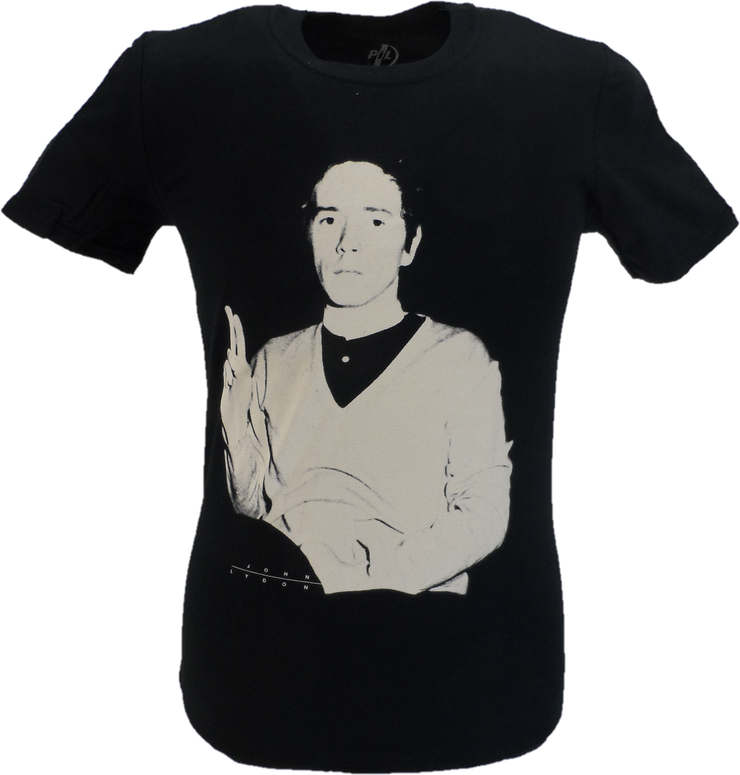 Mens Black Official PIL Public Image Limited John Lydon Logo T Shirt