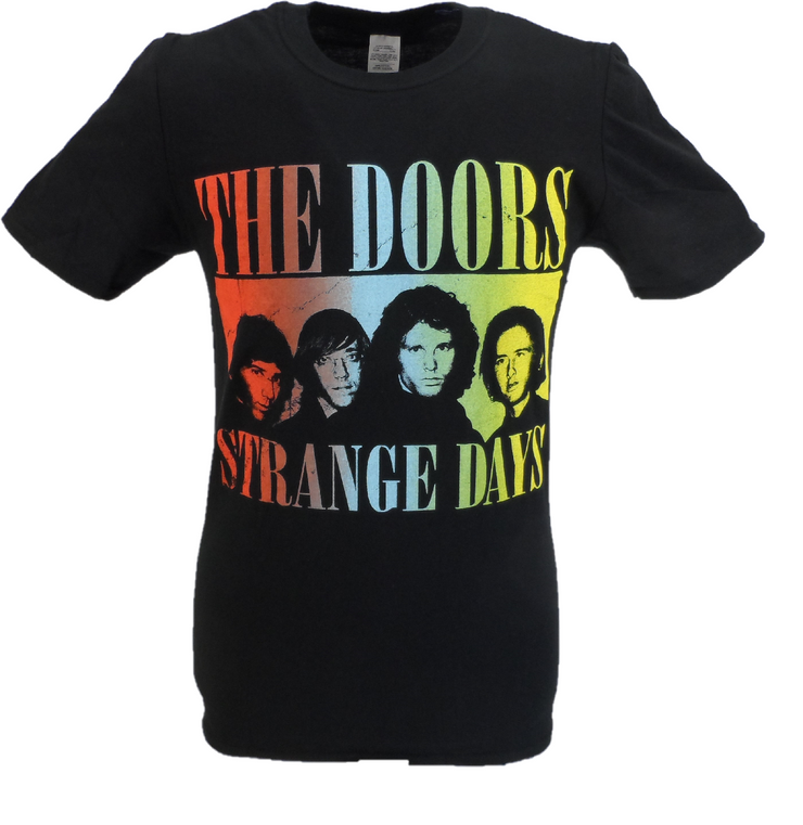 Mens Black Official The Doors Strange Days T Shirt