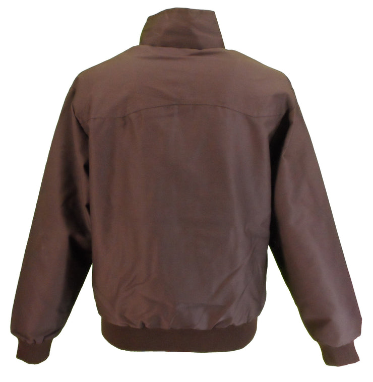 Ikon Original Mens Brown Retro Mod Classic Harrington Jacket - Ikon Original