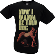 Mens Black Official Iggy and the Stooges Now I Wanna Be Your Dog T Shirt