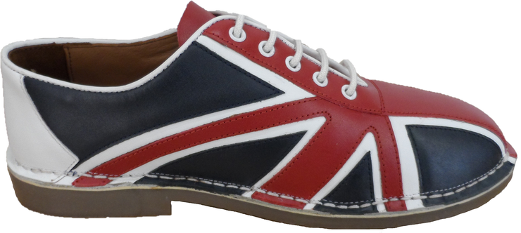 Ikon Original Happy Jack Mens Red/White/Blue Mod Bowling Shoes