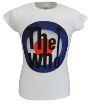 Ladies Official Licensed The Who White Vintage Target T Shirts