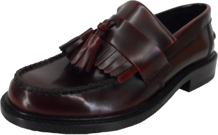 Ikon Original Ladies Selecta Oxblood Retro All Leather Tassel Loafers