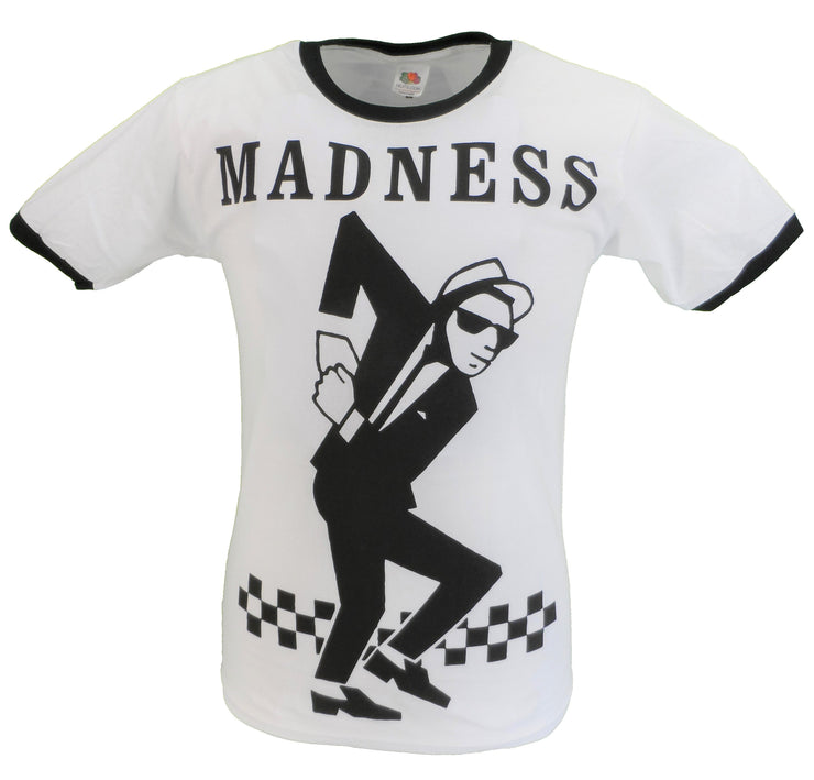 Mens White Official Madness One Step Beyond Ringer T Shirt