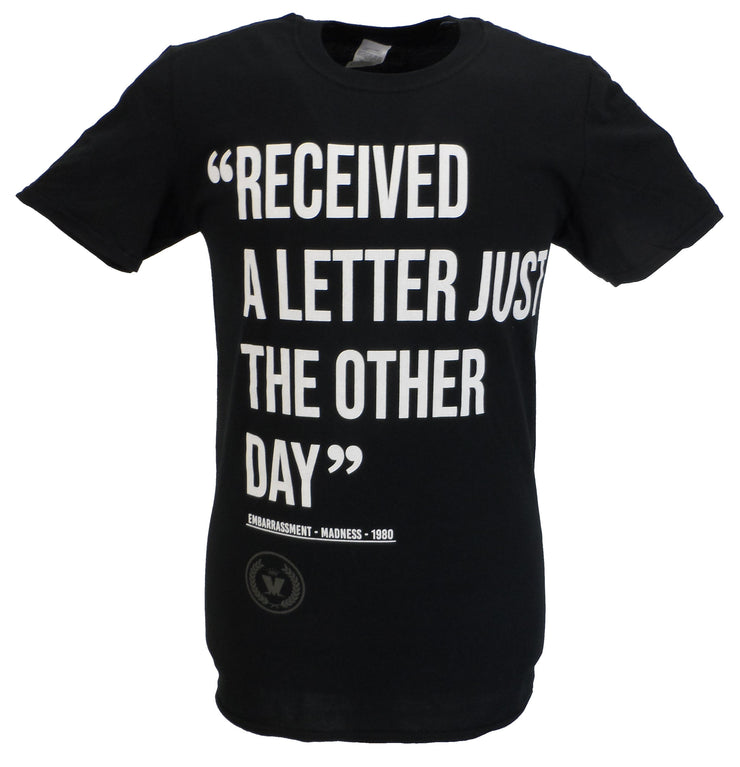 Mens Official Licensed Madness Black Letter T Shirt