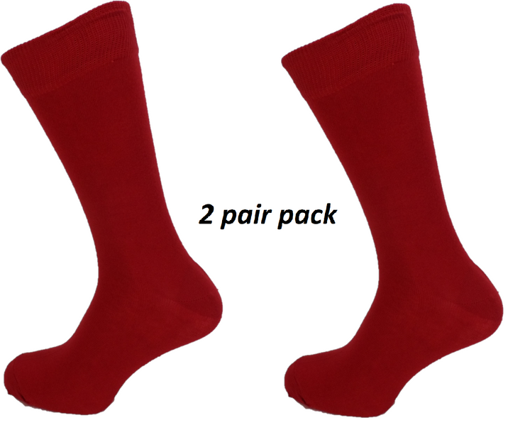 Mens 2 Pair Pack Cherry Red Mod Retro Socks