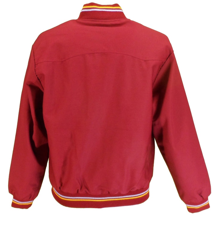Ikon Original Mens Burgundy Tartan Lined Classic Harrington Monkey Jacket - Ikon Original