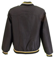Ikon Original Mens Black Tartan Lined Classic Harrington Monkey Jacket - Ikon Original