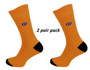 Mens 2 Pair Pack Black and Mustard Mod Target Socks