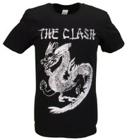 Mens Black Official The Clash Dragon T Shirt