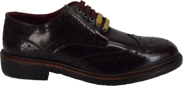 Ikon Original Oxblood Retro Mod All Leather Brogue Shoes