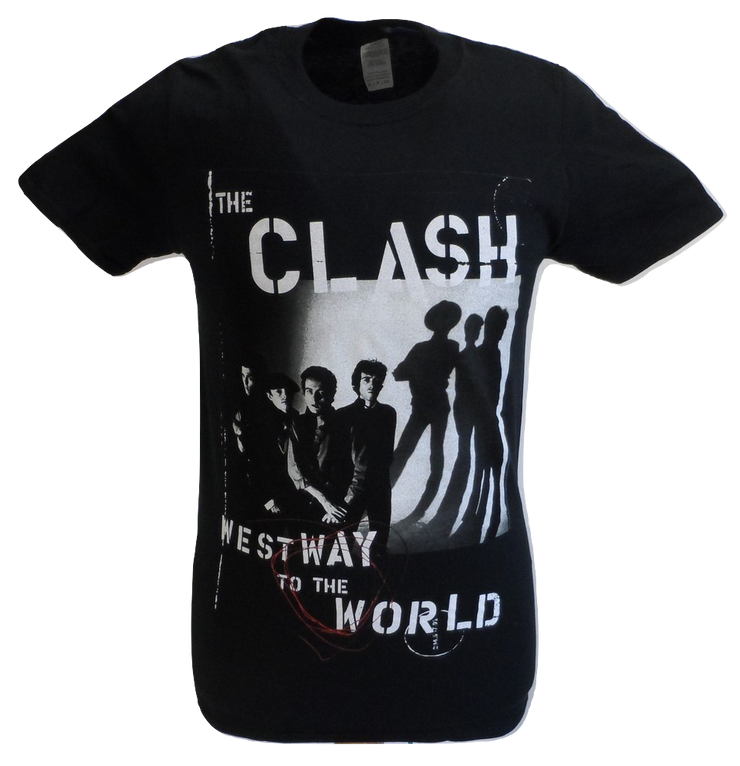 Mens Black Official The Clash Westway To The World T Shirt
